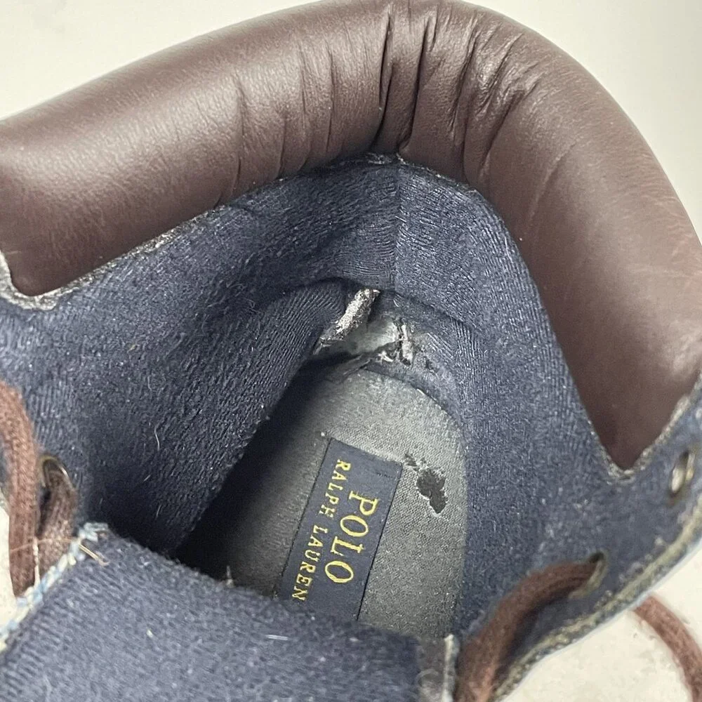 Polo Ralph Lauren Boots Boys 5.5‎ RANDEN Fashion Boot Denim Chocolate